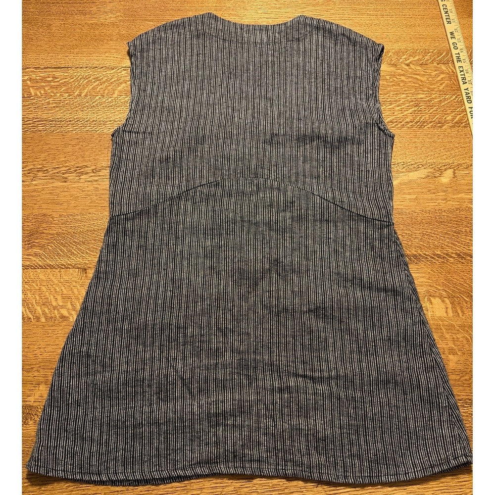 Flax Women's 100% Linen  Sleeveless Shift Dress Lagenlook W/pockets S‎ - Picture 5 of 6